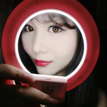 ISF Charm Eyes Smartphone LED Ring Selfie Light Night Darkness Selfie Enhancing Photography for iPhone 5 6s Plus Samsung - intl