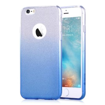 Devia for iPhone 6s Plus / 6 Plus Gradient Color Gel TPU Cover + Flash Powder Paper - Blue - intl