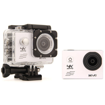 Ultra HD 4K WiFi Action Camera 30M waterproof Sport Camcorder(White)