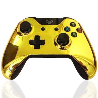 leegoal Golden Front Housing Shell Cover Skin For Xbox One Games Upper Case Replacement Parts Compatible For Modded Xbox One - intl