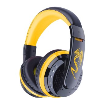MX666 Wireless Bluetooth Stereo Headphone With Mic Over-Ear PC Phone (Yellow) - intl