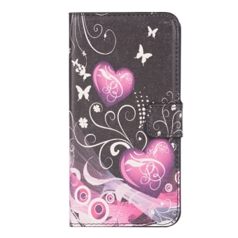 SUNSKY Heart Pattern Leather Cover for Samsung Galaxy J7 / J700 (Multicolor)