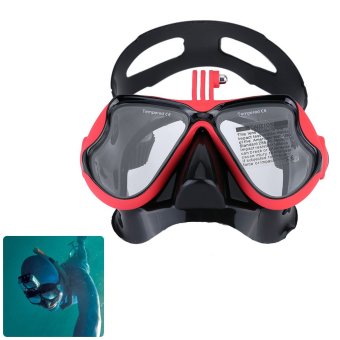 Snorkelling Scuba Diving Mask Goggles Swimming Face Mask with Bracket Mount for GoPro Hero 4 3+ 3 2 1 SJCAM SJ4000 SJ5000 Dazzne P2 Xiaomi Yi