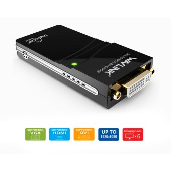 Wavlink USB 2.0 to DVI / VGA / HDMI Video Graphics Display Adapter UP to 1920 x 1080 for Multiple Extra Monitors - intl