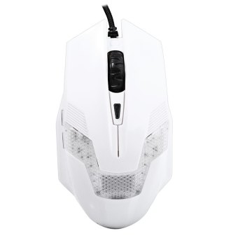 A-jazz Green Hornet 2000DPI 6 Buttons Optical LED Light Gaming Mouse (White)