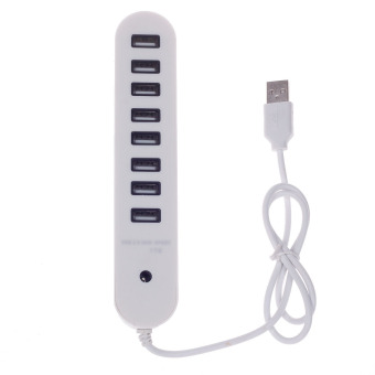 ZUNCLE Hi-speed 8-Port (53cm-Cable) USB 2.0 Hub (White)