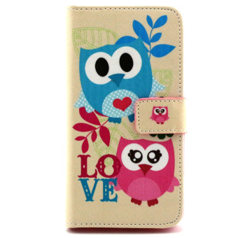 Moonmini PU Leather Flip Stand Case Cover for Microsoft Nokia Lumia 535 Owls (Multicolor)