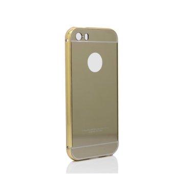 joyliveCY Metal Bumper and Ultrathin Back Cover for iPhone 5 (Gold)