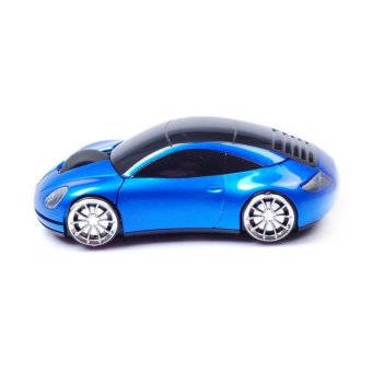 2.4 GHz Wireless Optical Mouse Car Shaped Mice (Blue) - Intl