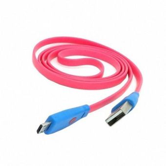 CY Chenyang Red Color Smile Face LED light Micro USB DataSyncCharger Cable for Samsung Galaxy Note2 S4 i9500 S3 i9300 - intl