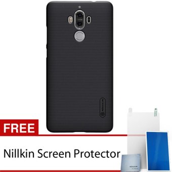 Nillkin For Huawei Mate 9 Super Frosted Shield Hard Case Original - Hitam + Gratis Anti Gores Clear
