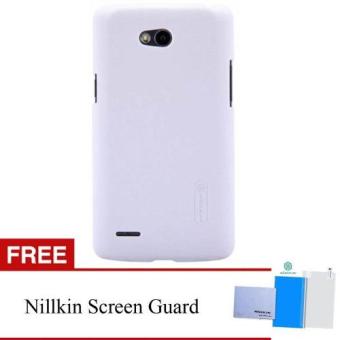Nillkin For LG L80 / D380 Super Frosted Shield Hard Case Original - Putih + Gratis Anti Gores Clear