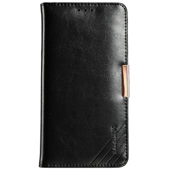 Huawei Mate S Luxury Genuine Leather Magnetic Flip Cover Original Mobile Phone Case Bag Accessories For Huawei Mate S(Black) (...)-intl
