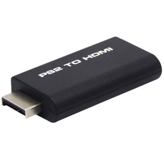 JinGle Mini PS2 to HDMI Video Converter Adapter with 3.5mm Audio Output for HDTV EA (Black)