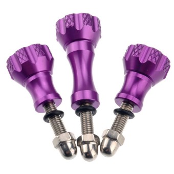 3 x Tornillo Aluminum Screw Tuerca para Cámara Gopro Hero 1 2 3 purple