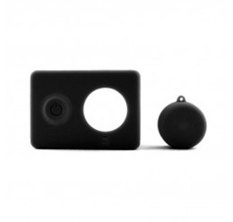 Dolphin Silicone Case And Lens Cap Rubber For Xiaomi Yi Camera - Hitam