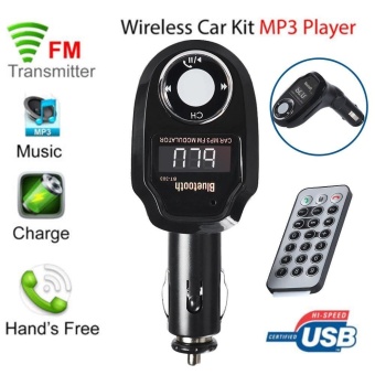 Bluetooth Car Kit MP3 Player FM Transmitter Wireless Radio Adapter USB Charger - intl