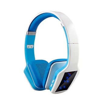 S650 Wireless Bluetooth Headphone 3D Stereo Subwoofer LED Light (White+Blue)