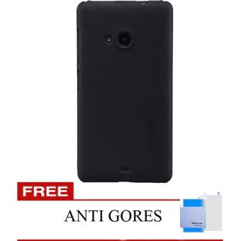 Nillkin Super Frosted Shield Nokia Lumia 535 - Hitam + Free Anti Gores Clear Nillkin