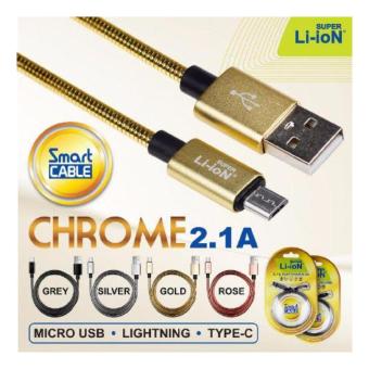 Super Li-ion Smart Cable Chrome Fast Charging for Lightning - Silver