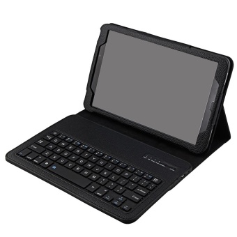 Wireless Bluetooth Keyboard Protective Case Magnetic Absorption Function Detached Cover Tablet Bracket for 10.1inches 2016 Version Samsung Galaxy Tab A T580 T585 Tablet Black - intl