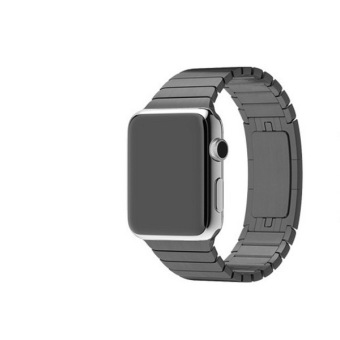Bluesky Apple Watch band, Smart band pengganti stainless steel perhiasan gelang Link Dengan Tombol ganda lipat jepitan untuk 42 mm Apple Watch semua model - Hitam (tidak cocok iWatch 38 mm versi 2015), Hitam