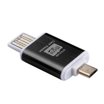 2In1 Micro SD OTG USB 2.0 Flash Drive Card Reader For Smartphone PC Tablet Black - intl
