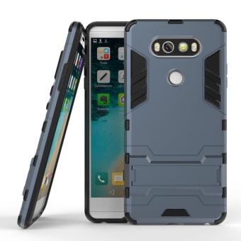 Iron Hard Man Armor Dual Phone Back Cover Case With Kickstand For LG V20 - intl