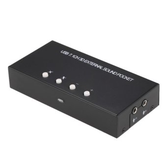 USB 2.0 7.1 Channel 3D Audio Adapter External Sound Box Pocket with SPDIF Digital Audio Sound Card - intl