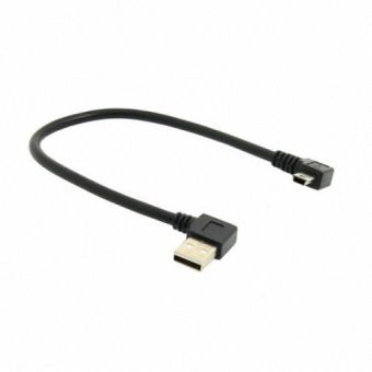 CY Chenyang 20cm Mini USB 5Pin 90 Degree Right Angled Male To Left USB 2.0 Male Data Charge Cable