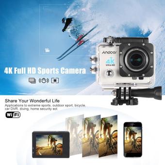Andoer Q3H 2\" Ultra-HD LCD 4K 25FPS 1080P 60FPS Wifi Wireless Connection 16MP Action Camera 170 degree Wide-Angle Lens with Diving 30-meter Waterproof Case - intl
