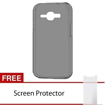 Case Ultra Thin Case Samsung Galaxy J1 Ace (J110H) Soft Jelly - Gray Transparan + Gratis Screen Protector