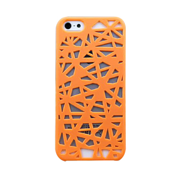 joyliveCY Hard Birds Nest Woven Plastic Case for Iphone 5 5S (Orange)