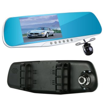 d302 4.3 Inch Car Rearview Mirror Dvr Dual Lens Car Dvr Full Hd 1080p Video Recorder Car Camera Reverse Image Vehicle Dash Cam -
