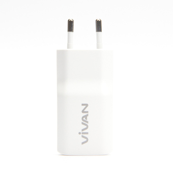 Vivan Adapter Charger 2USB Power Cube 2,4 A with Kabel MIcro - White