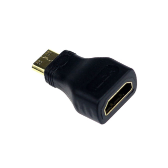 CY Chenyang 2PCS Mini HDMI Male Type C to Female Type A Adapter Connector for 1080p 3D TV (Black)