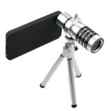12X Optical Zoom Camera Telescope Aluminum Metal Phone Lens With Mini Tripod Case For Samsung Galaxy S6 Edge