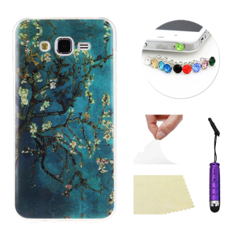 For Samsung Galaxy J7 Moonmini Ultra-thin Soft TPU Phone Back Case Cover (Tree Branch) - intl