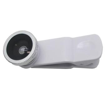 Lesung Universal Clip Lens Fisheye 3 in 1 (180 Degree Fisheye Lens + Wide Lens + Macro Lens) for Smartphone - LX-U001 - White