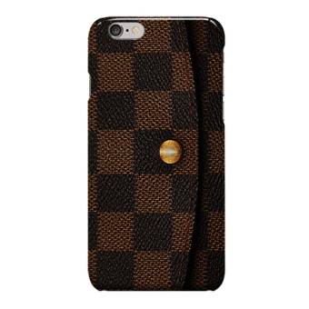 Indocustomcase LV Walet Cover Hard Case for Apple iPhone 6 Plus - Cokelat
