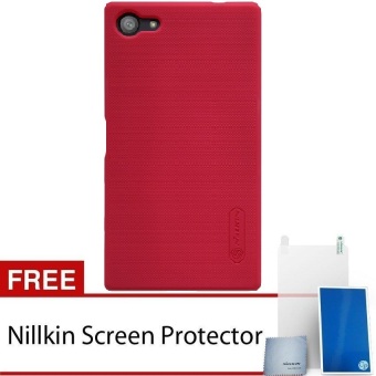 Nillkin Untuk Sony Xperia Z5 Compact Super Frosted Shield - Merah + Gratis Nillkin Screen Protector
