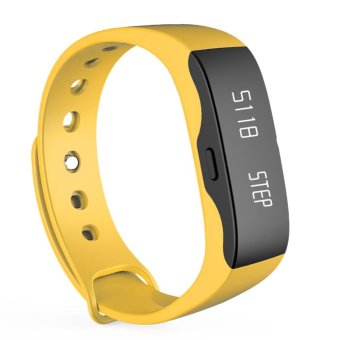 Outdoor Sports Waterproof Bluetooth Smart Wrist Band Fitness Sleep Monitor (Yellow) - intl