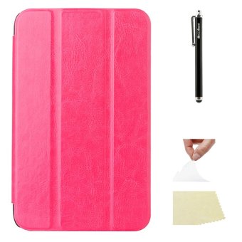 ASUS Fonepad 7 FE170CG PU Moonmini Auto Wake / Sleep Leather Flip Smart Case Cover (Hot Pink) - intl