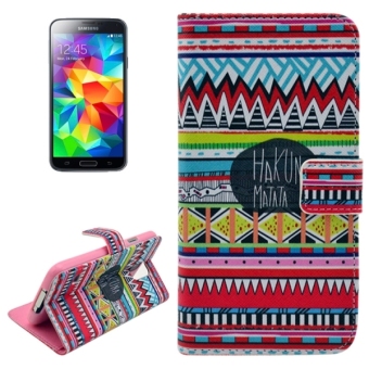 SUNSKY Horizontal Flip Leather Case with Holder for Samsung Galaxy S5 mini / G800 (Multicolor) - intl