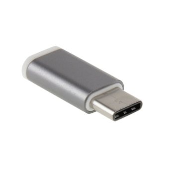 SUNSKY Aluminum USB 3.1 Type C Male to Micro USB Female Converter Adapter for Nokia N1, MacBook 12 inch, Chromebook(Grey)