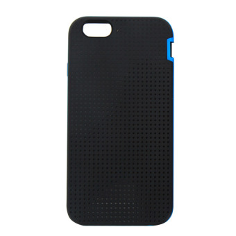 uNiQue Premium 2-in-1 Dot Case for iPhone 6 4.7inch - Hitam-Biru