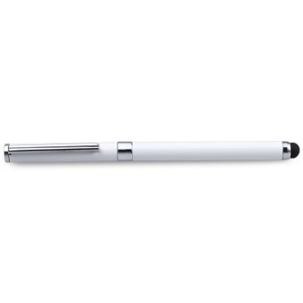 TimeZone 2 in 1 Mini Capacitive Touch Pen Stylus Screen Built-in Ball-point for Meeting (White)