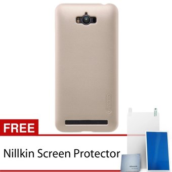 Nillkin Frosted Shield Hard Case Original untuk Asus Zenfone2 Max (ZC550KL) - Emas + Gratis Nillkin Screen Protector
