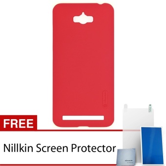 Nillkin Frosted Shield For Asus Zenfone2 Max (ZC550KL) - Merah + Gratis Nillkin Screen Protector