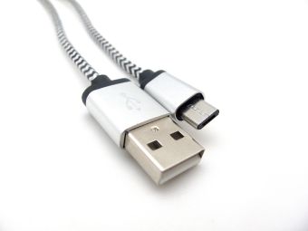 Miibox Kabel Data / Charge / Chrome Cable Warna Micro USB for Smartphone/Gadget (Putih)